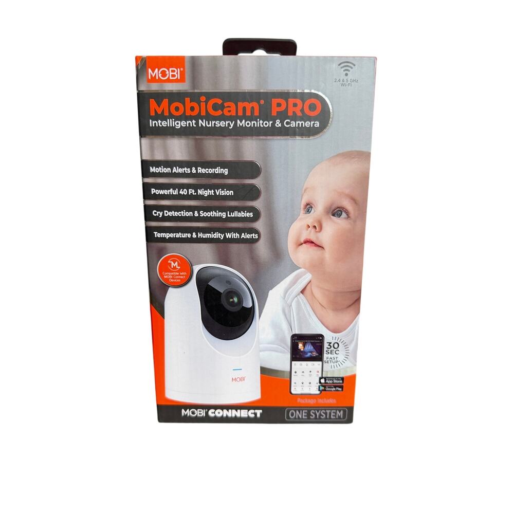 MobiCam Smart WiFi Baby Monitor HD Camera 1080p Two-Way Audio New Sealed